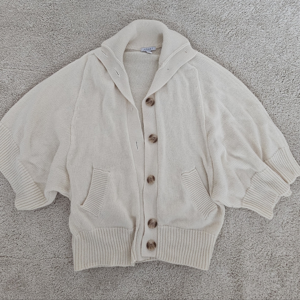 APART Cozy Cream Cardigan Sweater S